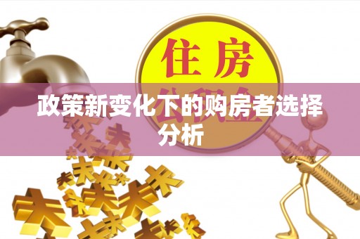 青铜峡政策新变化下的购房者选择分析
